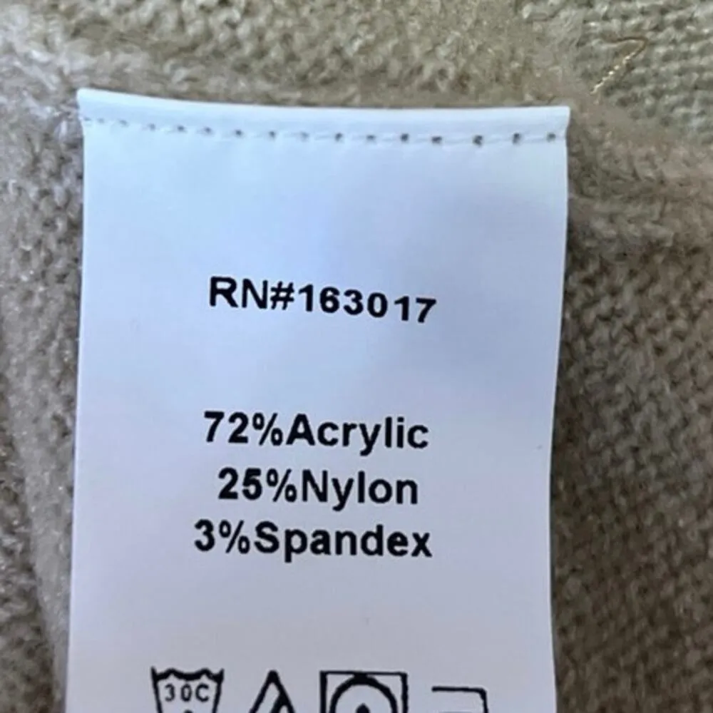 New Princess Polly Beige Ribbed Turtle Neck Long Sleeve Mini Sweater Dress XS/S - Image 4