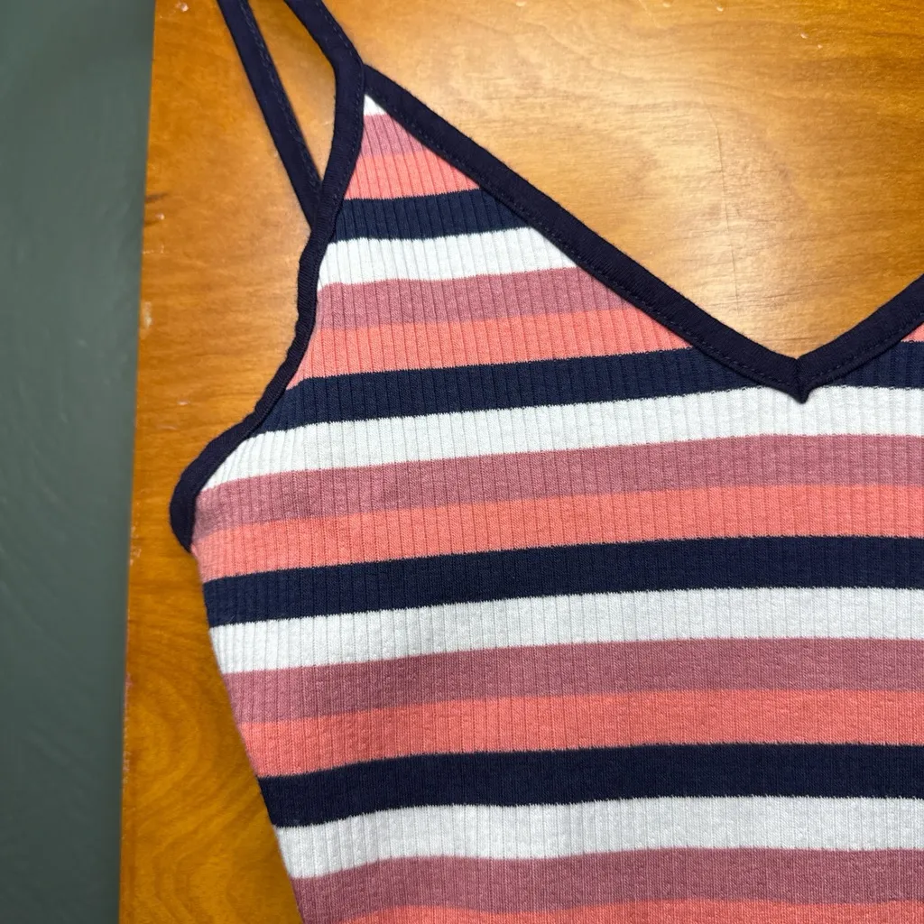 Gaze Blue Pink and White Striped Bodysuit - Image 2