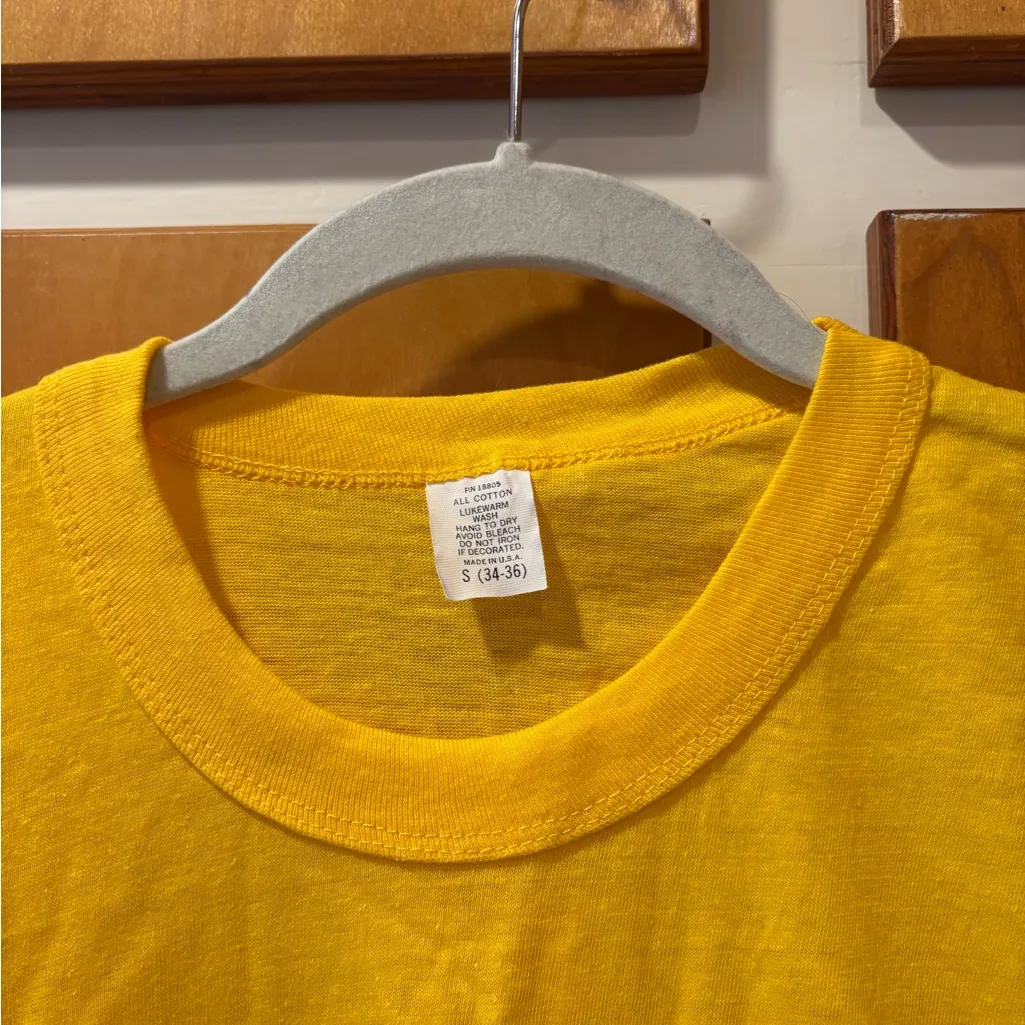 Vintage Yellow 80s Deadstock Sesquicentennial Tamaqua PA Tee Women’s Small - Image 5