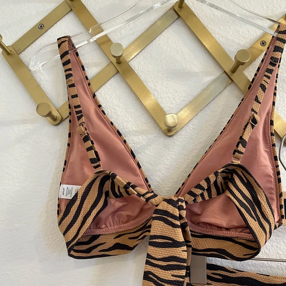 Aerie Pique Zebra print High Waisted Bikini Small/ Medium NEW - Image 6