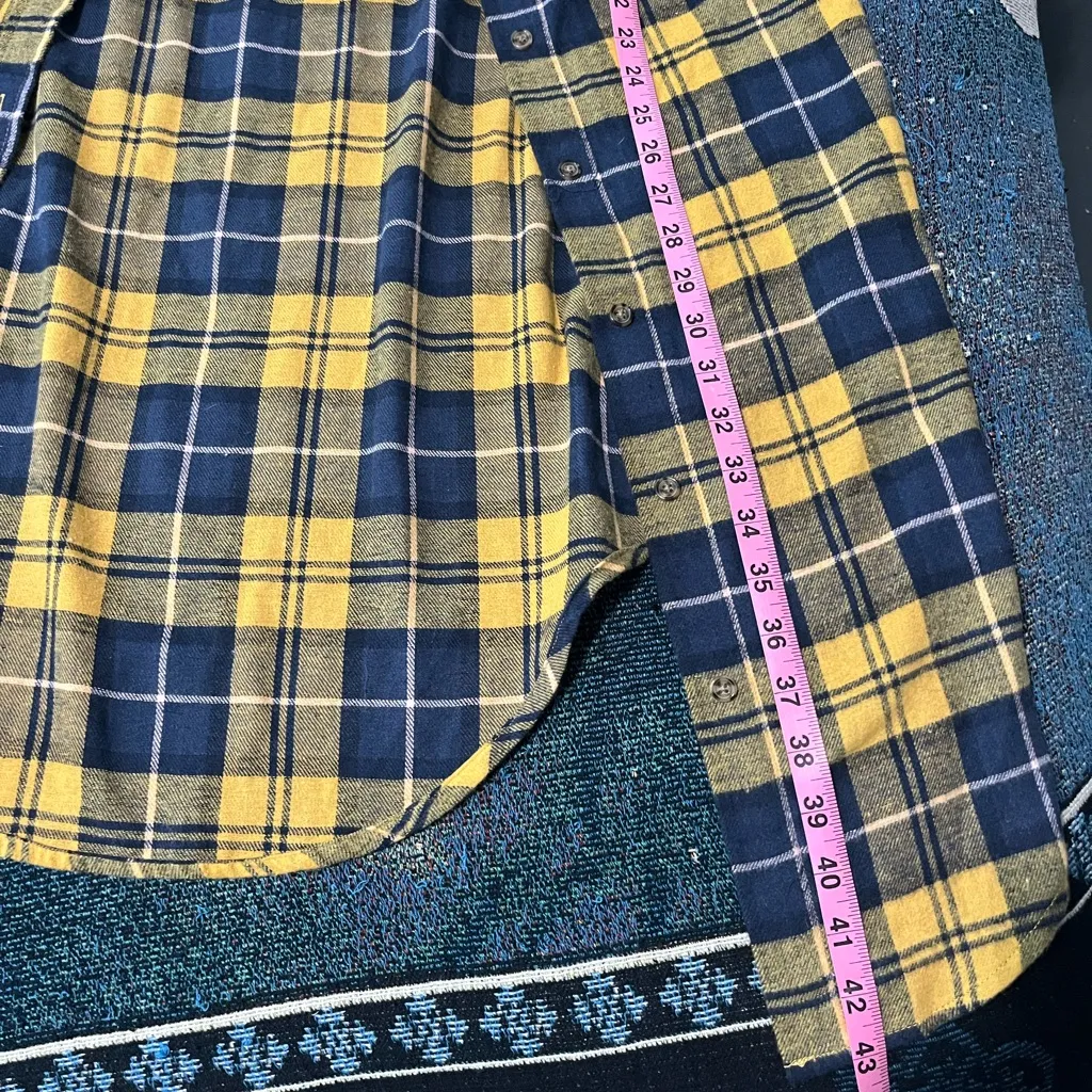 Madison + Hudson Oversized Plaid Cardigan S Yellow Blue Cozy Streetwear Women’s - Image 11