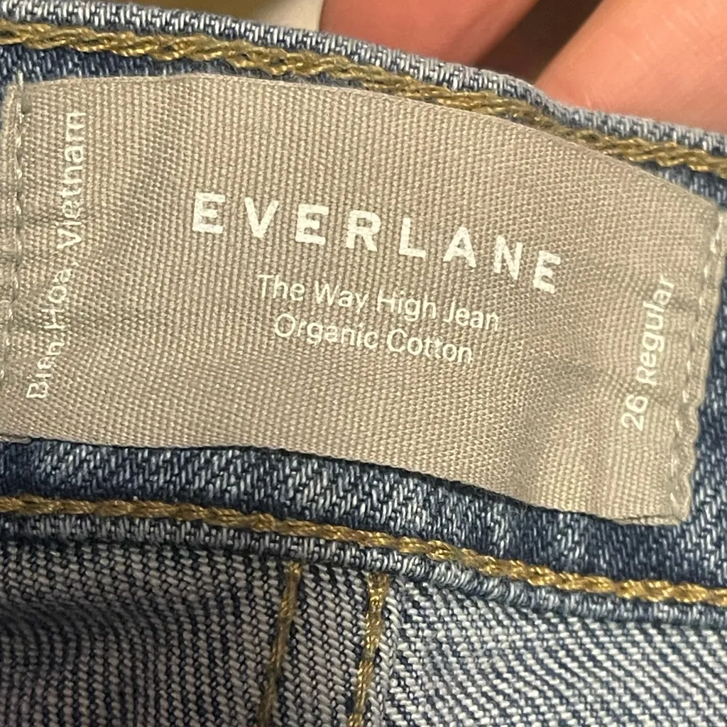 Everlane The Way High Women’s Jeans Distressed Raw Hem Straight Leg Organic 🌿 - Image 5