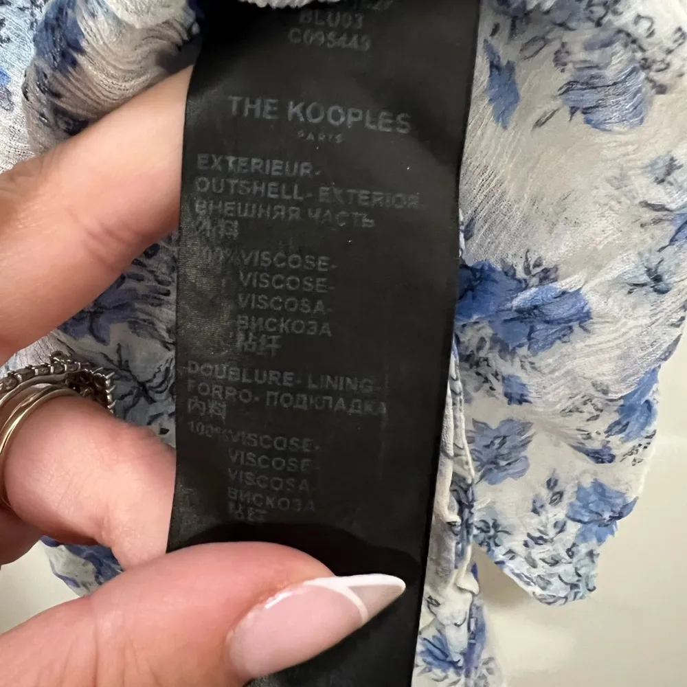 The Kooples Blue Vintage Muslin Button Front Dress Size 2 $384 - Image 8