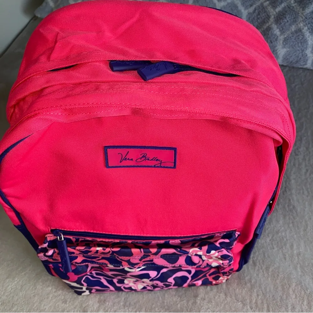 Vera Bradley large backpack in pink and purple - Image 2