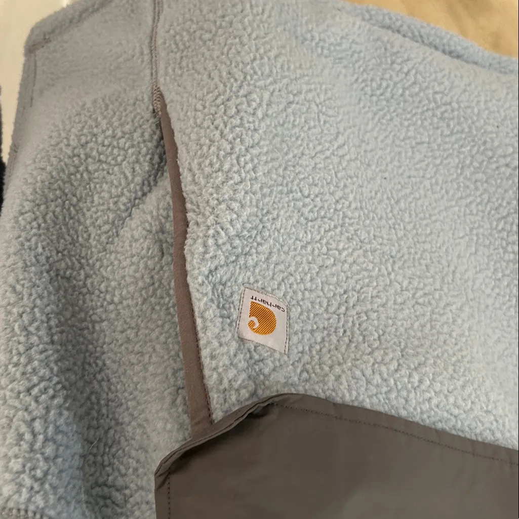 Carhartt  Women's Relaxed Fit Fleece Pullover, Light Blue, Size 1X, NWT - Image 6