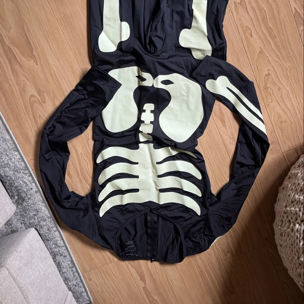 Leg Avenue Black and White Skeleton Jumpsuit - Image 2