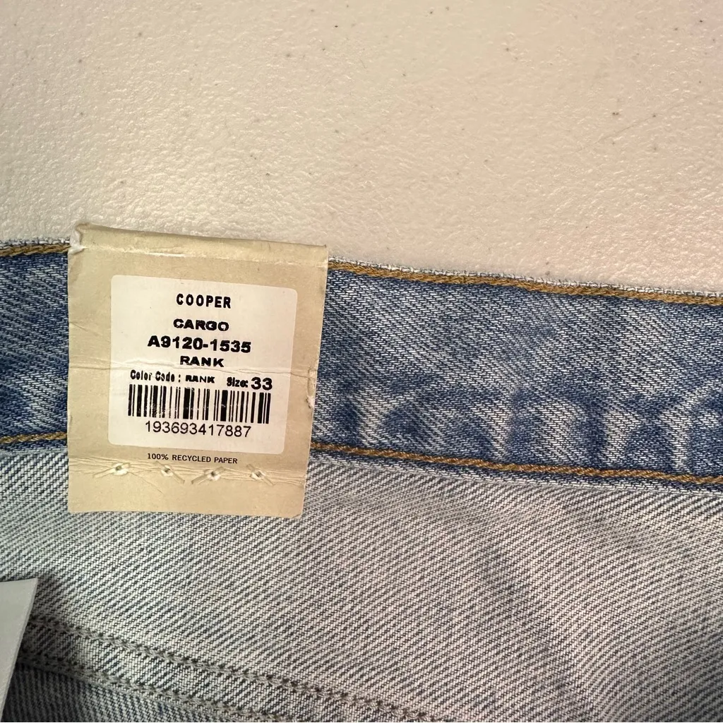 Agolde Light Blue Denim Cargo Pants - Image 6