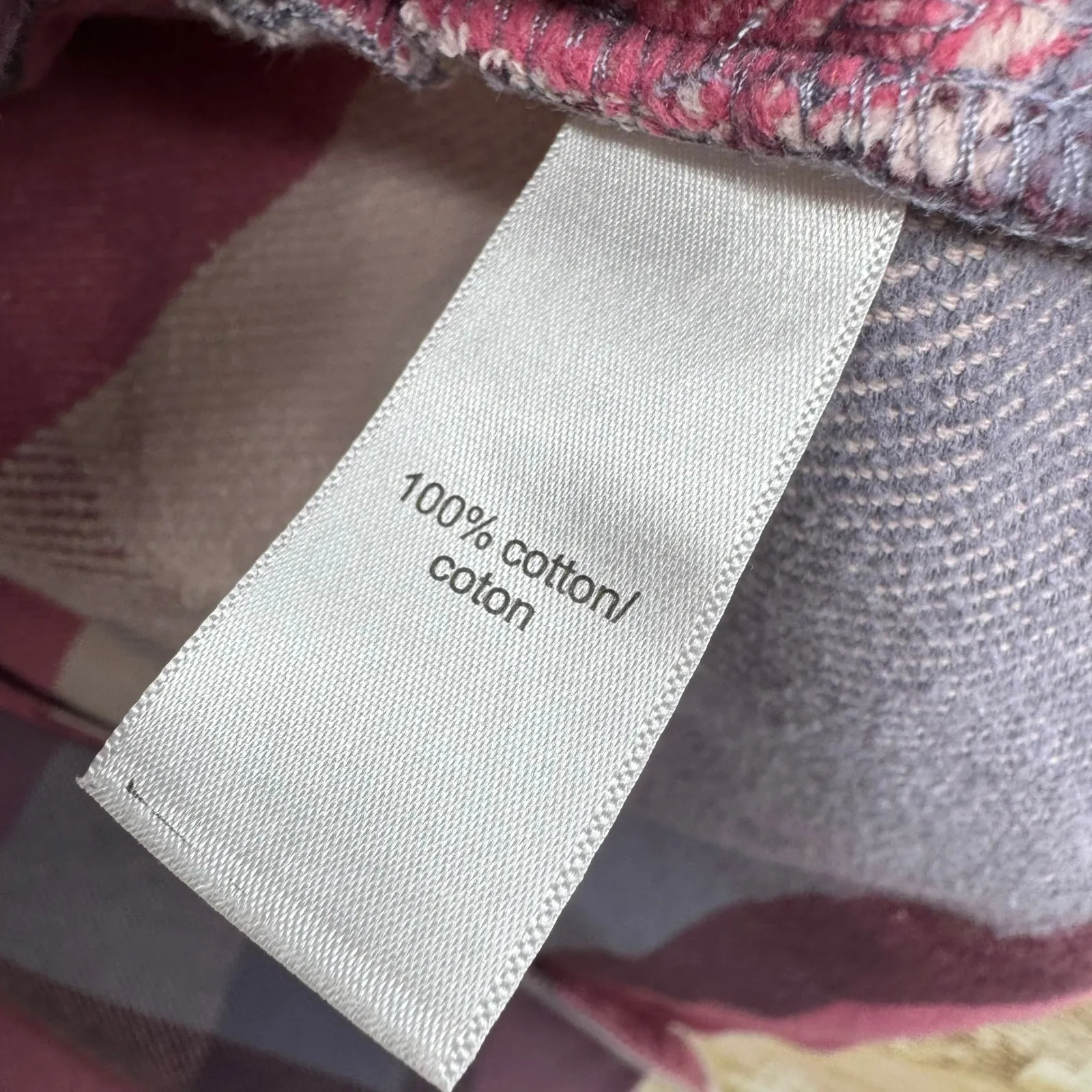 Maurices Plaid Button Up Flannel Shirt POCKETS Jacket Pink Purple Size M - Image 4