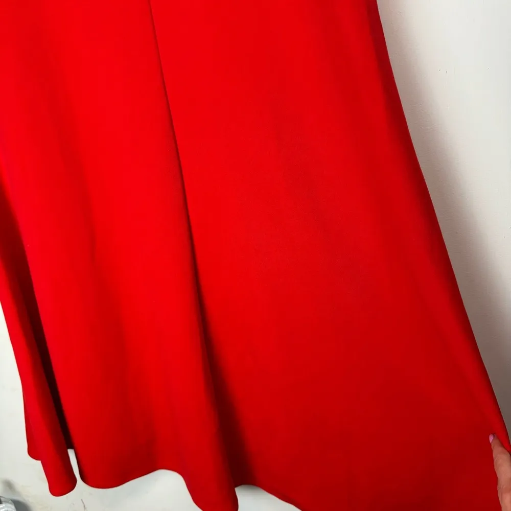 Lulu’s Infinite Glory Red Maxi Dress Sz Medium Stretch Knit Mermaid Hem Formal - Image 13