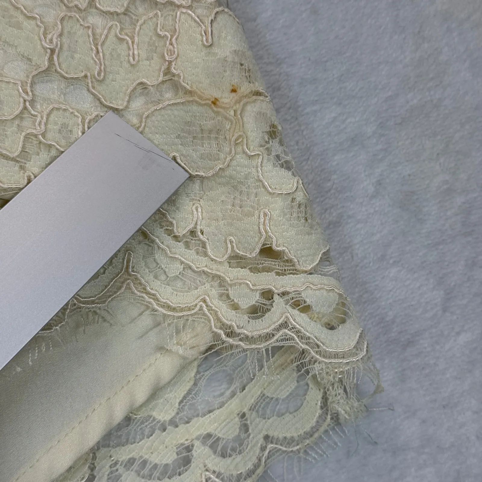 NBD Lace Mini Dress Asymmetrical Cocktail Party‎ Dress Cream Size S READ - Image 5