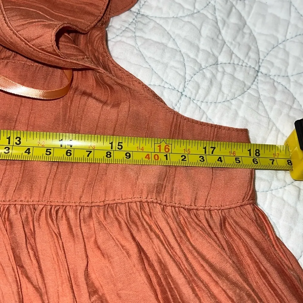 She + Sky size small ruffled sleeve button down apricot adventure in the air top - Image 7