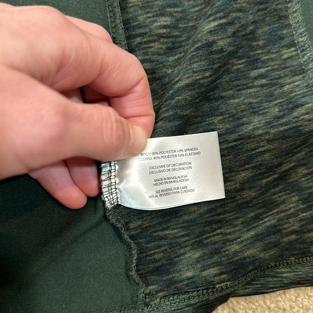 Eddie Bauer Longsleeve Green Stripe Pattern Hoodie Full Zip Stretch Women XL - Image 7