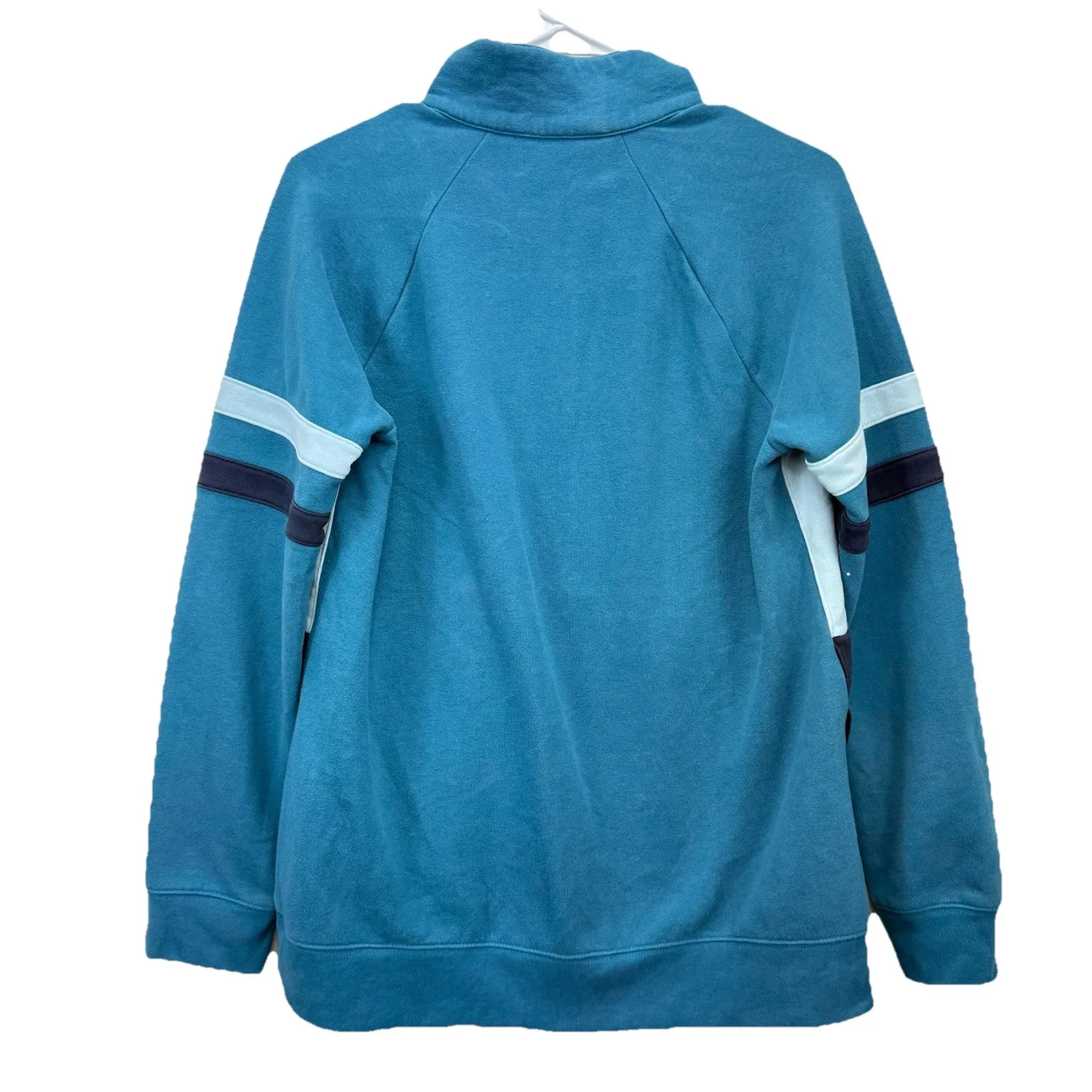 LL Bean Women's Blue 1912 Sweatshirt 1/4 Colorblock Pullover Size MEDIUM - Image 6