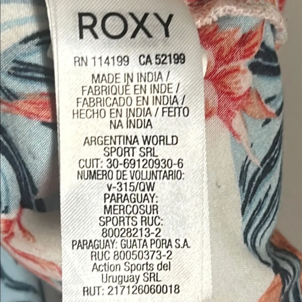 Roxy Tropical Floral Print Beachy Women's Ruffle Hem Tank Top - Image 9