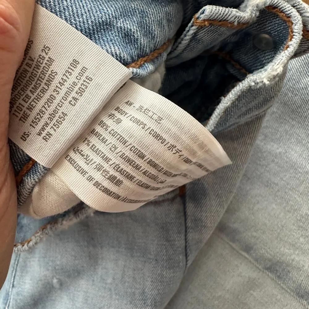 Abercrombie & Fitch Curve Love Ankle Straight Ultra High Rise 27 /4 - Image 6