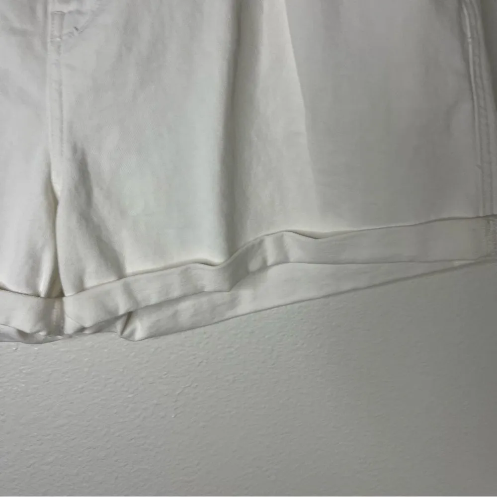 New A new Approach Size 18 Chino Buckled Pleated Cuffed Shorts White - Image 6