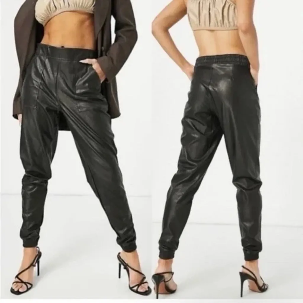 Spanx Leather Like Jogger Pants Black Size S - Image 2