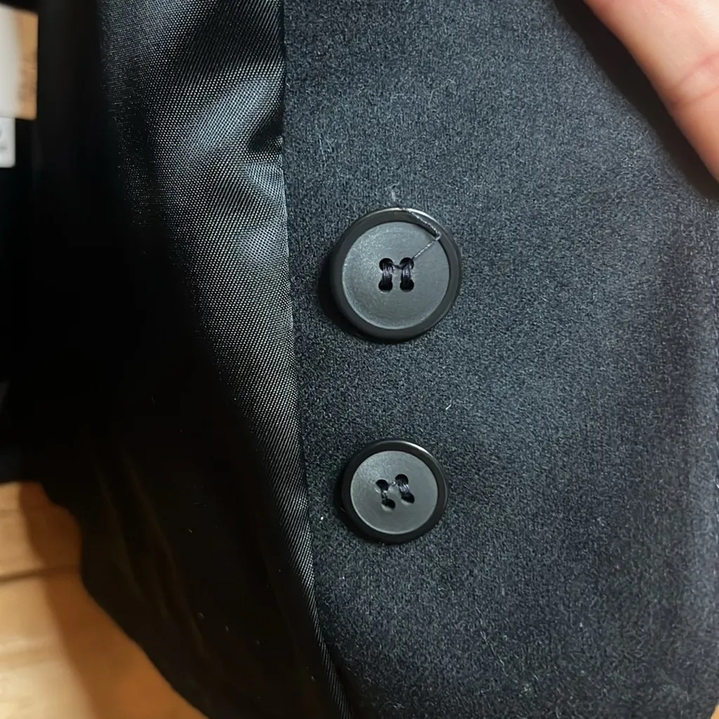 Pendleton Vintage Black Wool USA Single Breast Button Pockets Point Collar 18 - Image 6