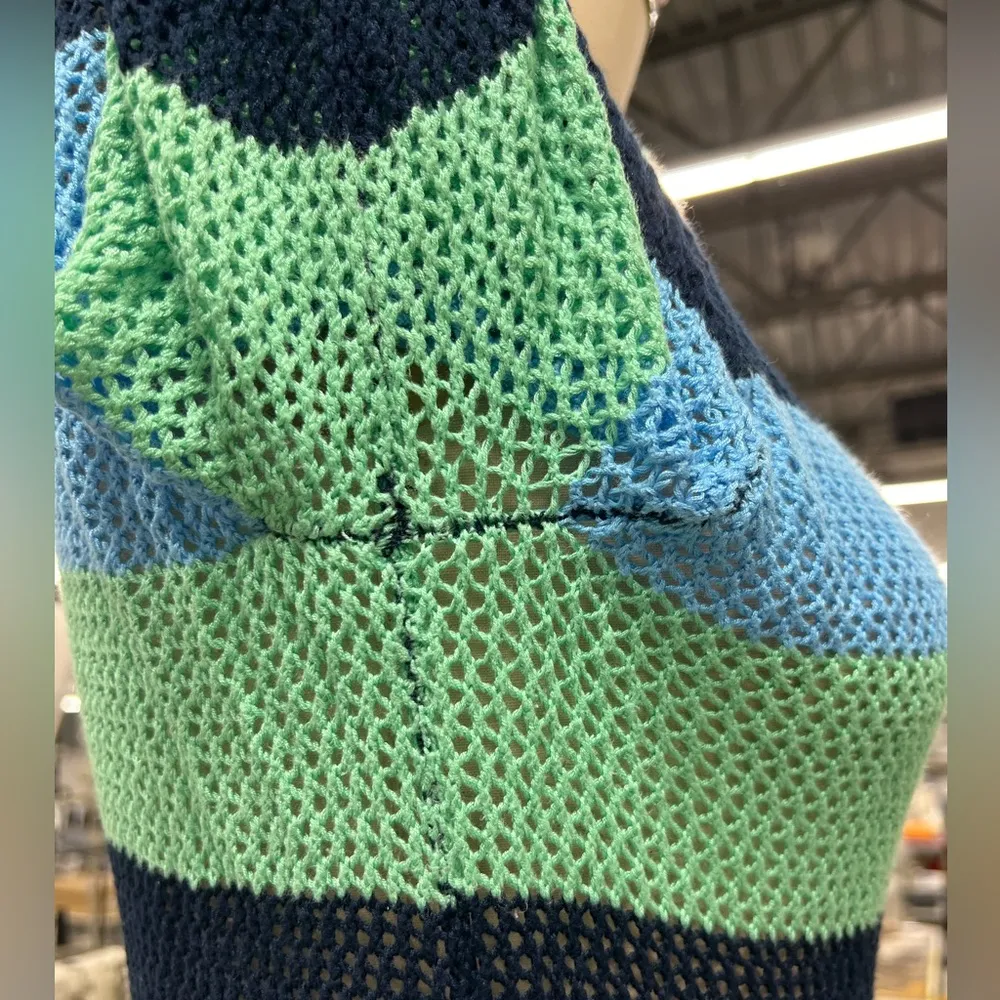 525 America Colorblock Crochet Sweater M - Image 6