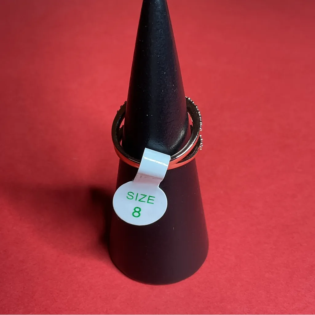 Bomb Party RBP7033 “Elegance On All Levels” Crystal on Rose Gold Size 8 Ring NWT Pink - Image 4