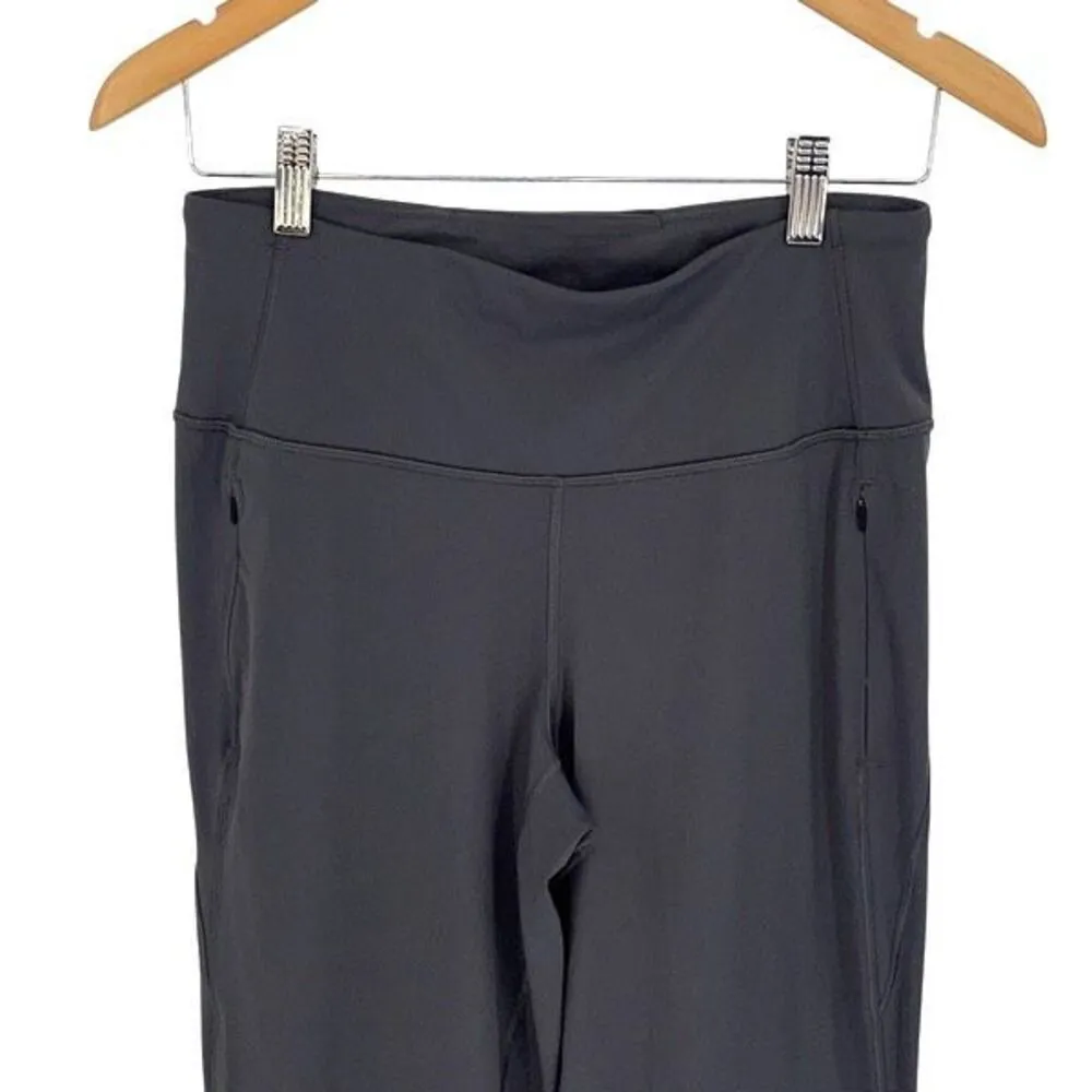 Lululemon Womens Fresh Track Reflective Zip Cuffs Jogger Tights Dark Carbon Size Gray Size 6 - Image 3