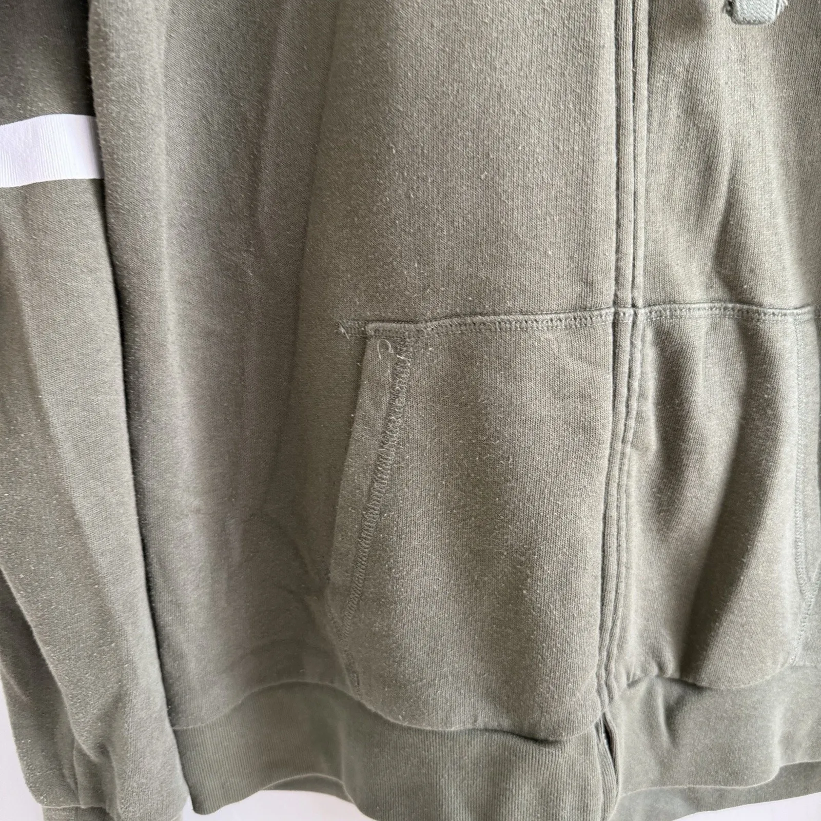 Y2K Victoria’s Secret PINK Zip Up Hoodie Army Olive Green Size M Puppy 2000’s Size M - Image 4