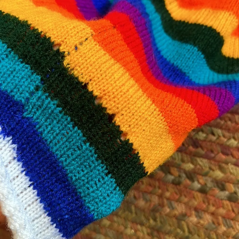 RAINBOW KNIT BEANIE / DEVILS MASK - Image 4