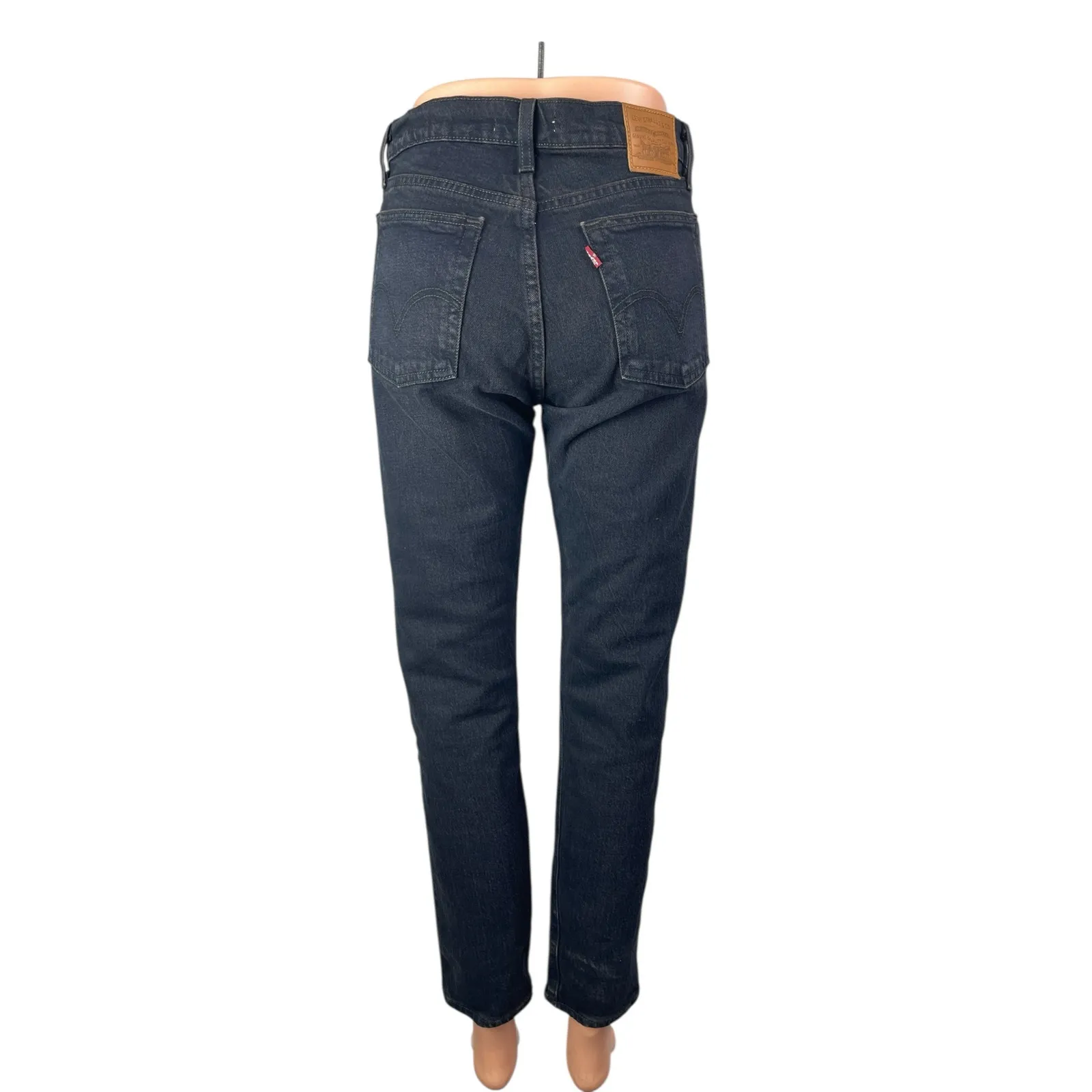 Levi's Wedgie Women's Blue Dark Wash High Waisted Straight Denim Jeans Size 26 - Image 2