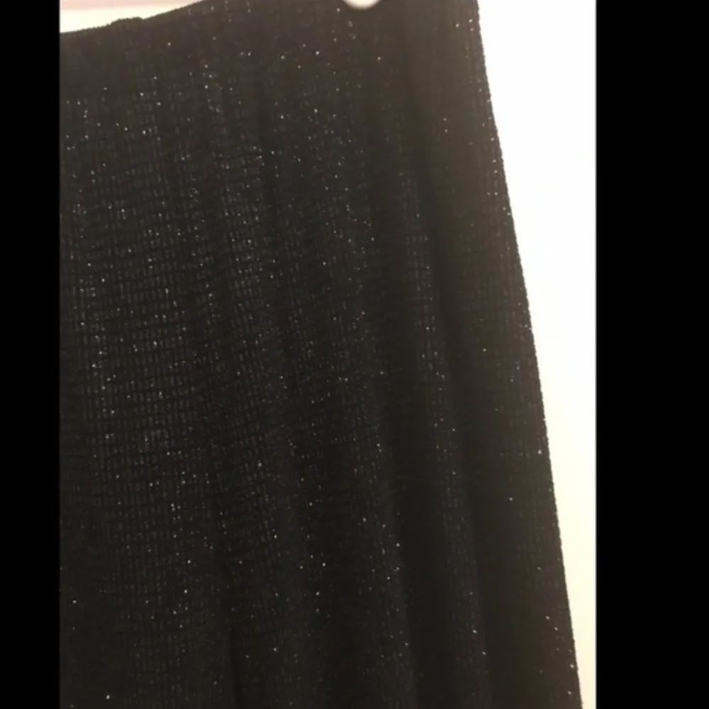 Vintage J. B. S. Ltd Black Sparkle Wide Leg Pants Size 14 - Image 3