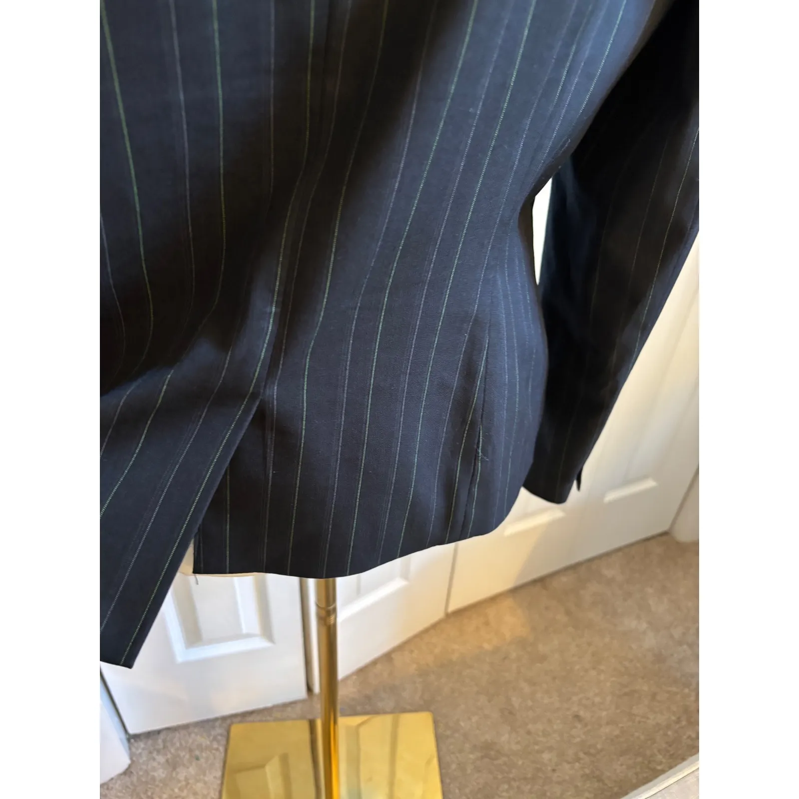 Nine West  Black Pinstriped Blazer – Size 12 – Fully Lined - Image 5