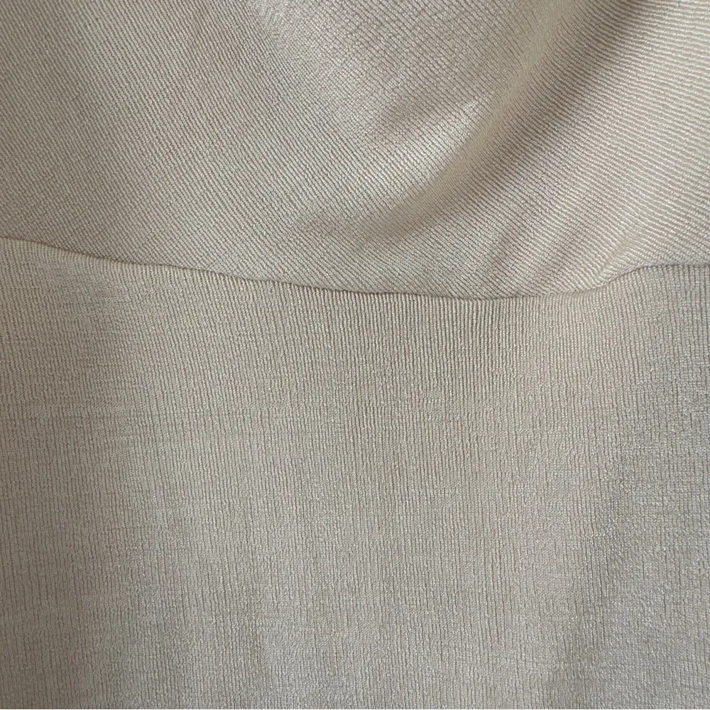 Anthropologie Mable Beige Draped Faux Wrap Dress adjustable spaghetti straps M - Image 8