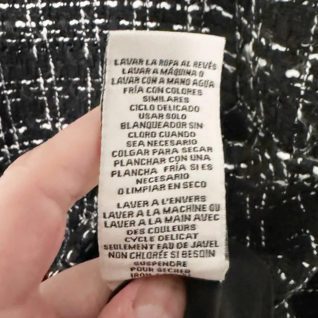 NWT NANETTE LEPORE BLACK WHITE PLAID FRINGE TWEED DRESS SZ 10 - Image 11