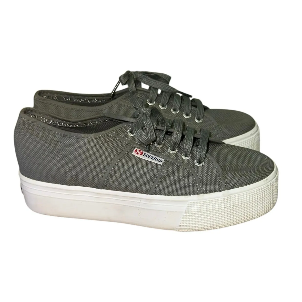 Superga 2790 Gray Platform Sneakers - Image 2