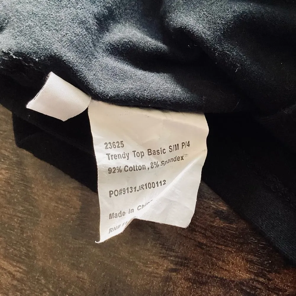 BASIC BLACK COTTON BLEND BANDEAU CROP TOP - Image 4