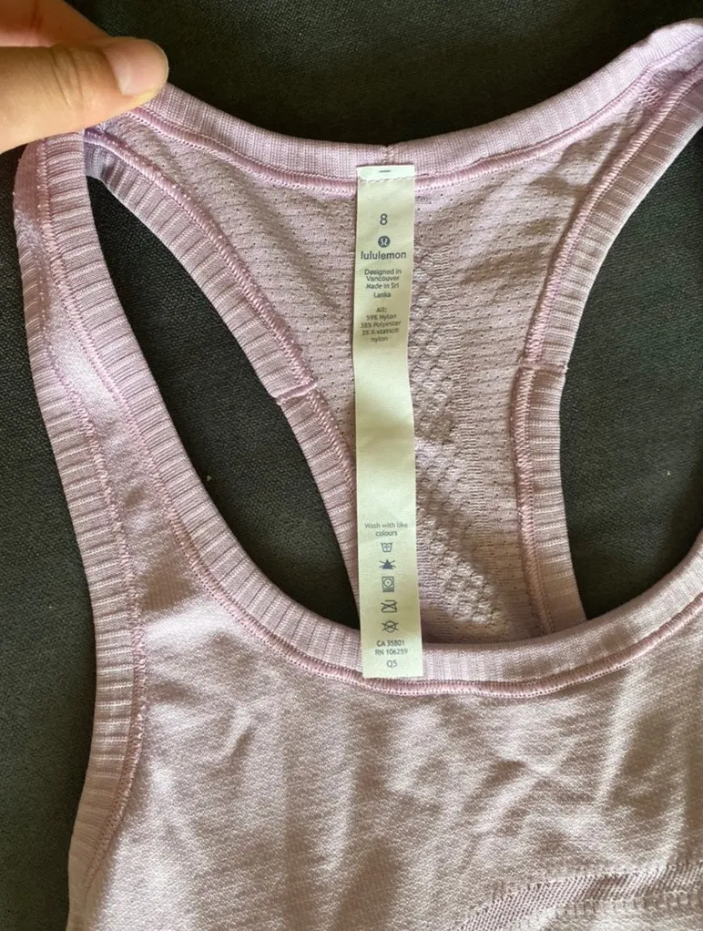 Purple Swiftly Tank Racerback Size 8 - Image 2