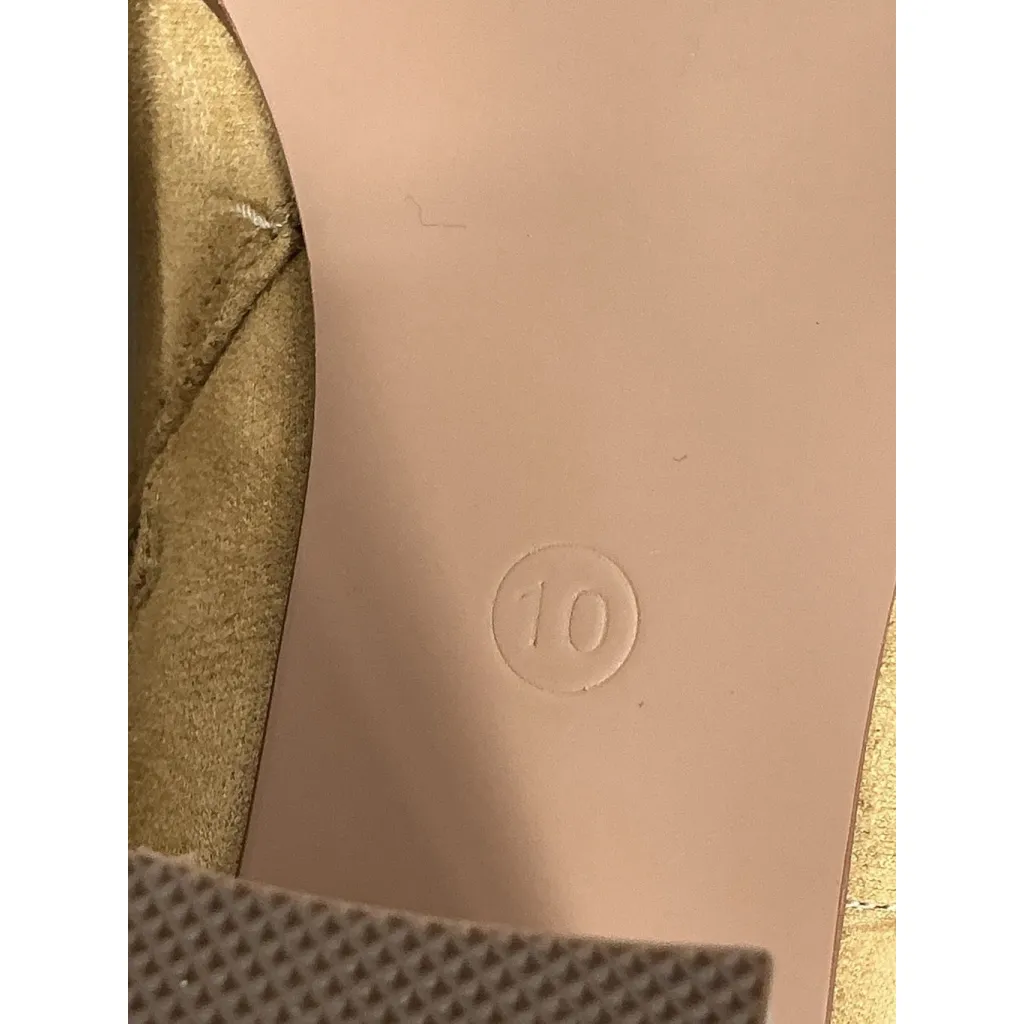 Womans New Coutgo Knee Length Boots 10 Cowhide Tan 1/4 Zip Block Heel Brown - Image 8