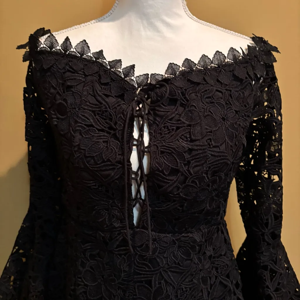 Boston Proper Elegant Black Lace Dress size 12‎ - Image 3