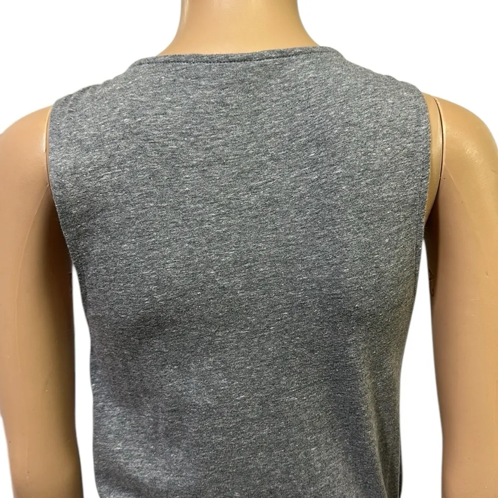 Lucky Brand Gray Cotton Sleeveless Button Up Drawstring Waist Midi Maxi Dress S - Image 7