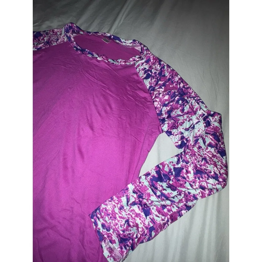 Hello Mello Lounge Top Purple Scoop Neck Long Sleeve Stretch S/M Nerve Reserve - Image 5