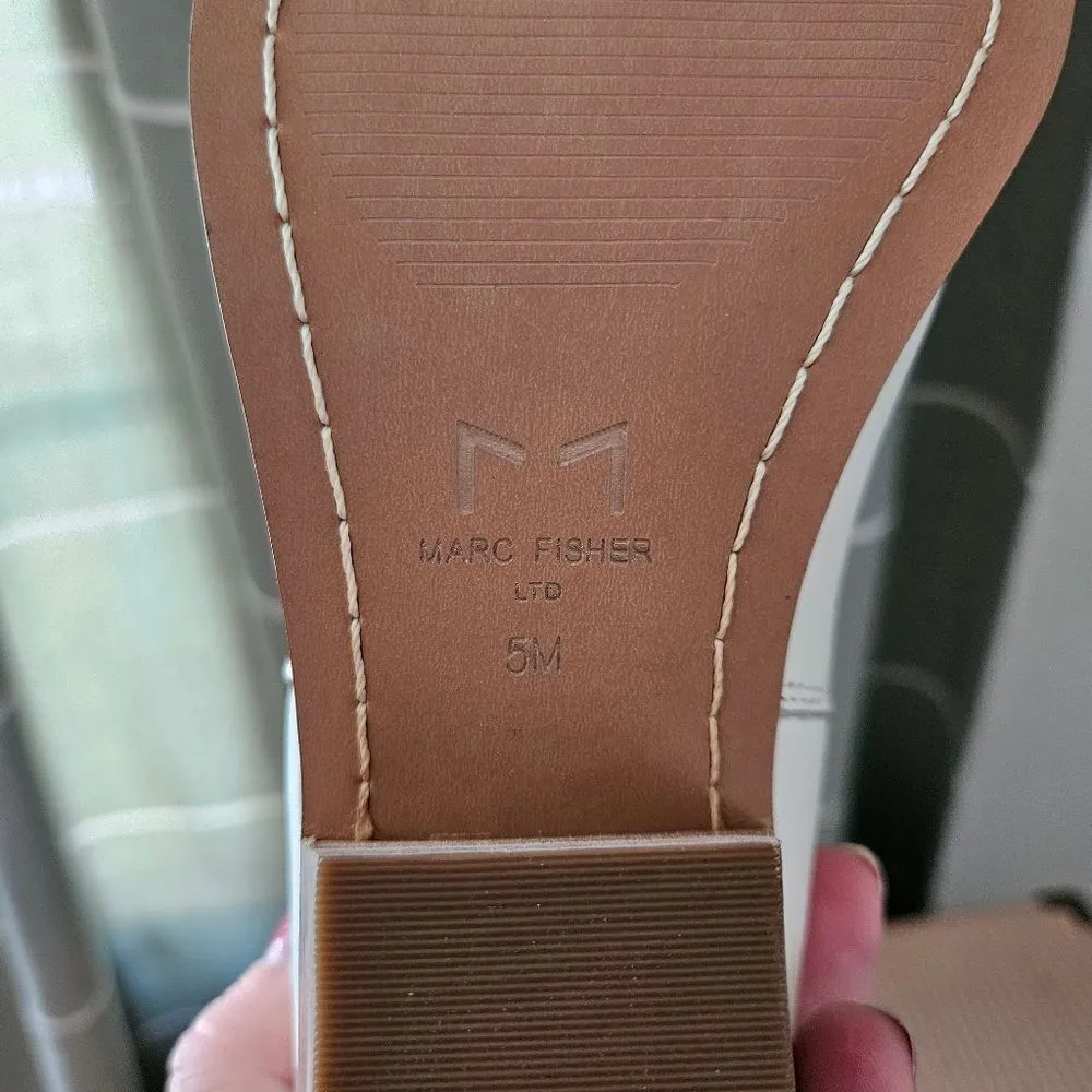 Marc Fisher Booties Ivory Tan Heel Business Casual Bridal Neutral Pointed Toe - Image 10