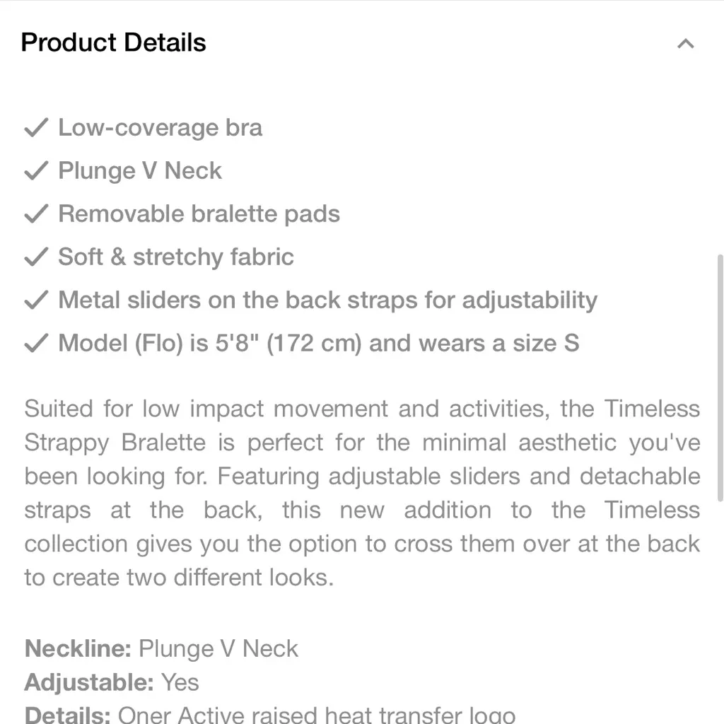 Oner Active Timeless Strappy Bralette Small Gray - Image 8