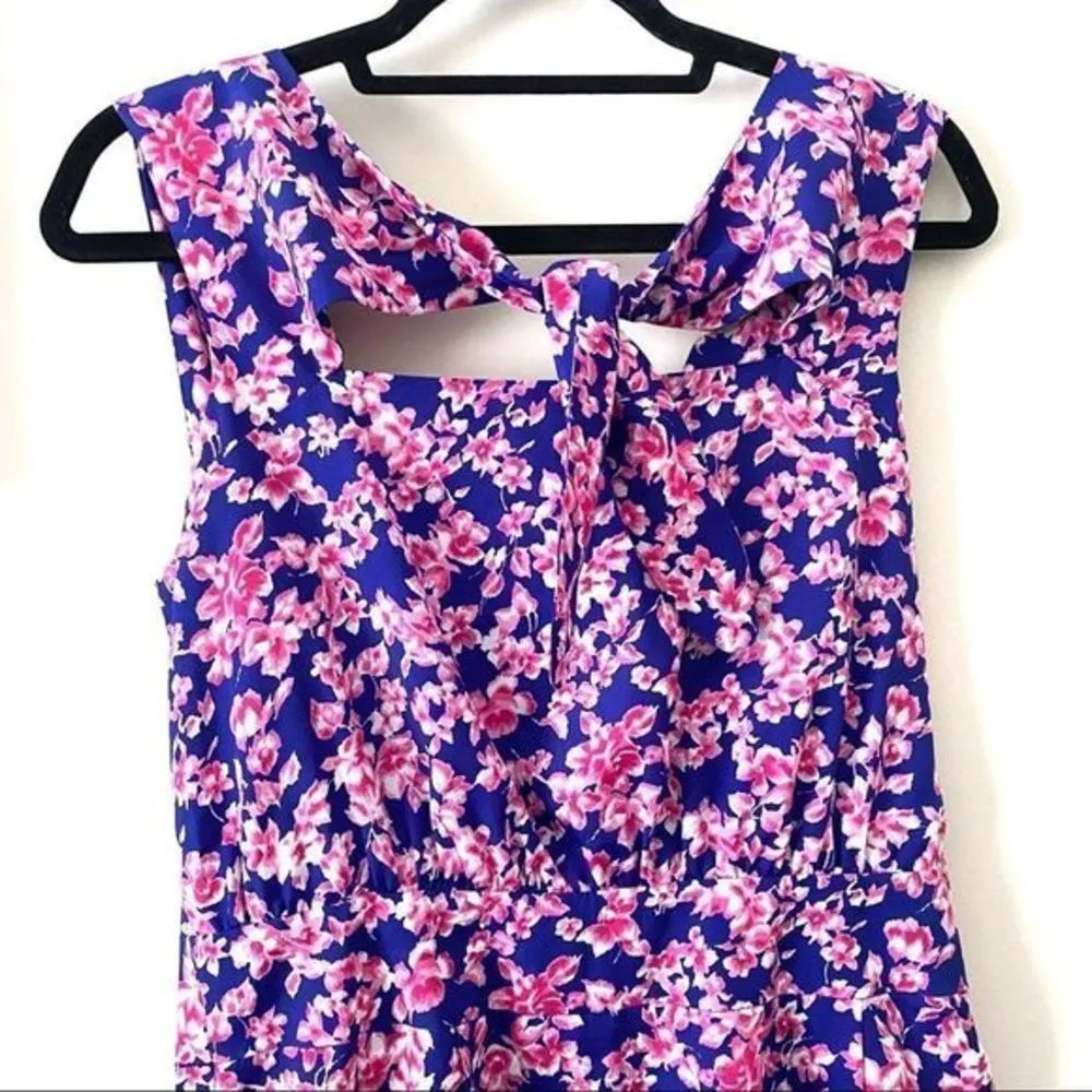 Lashes‎ of London Floral Bow Dress US10 Purple Size 10 - Image 2