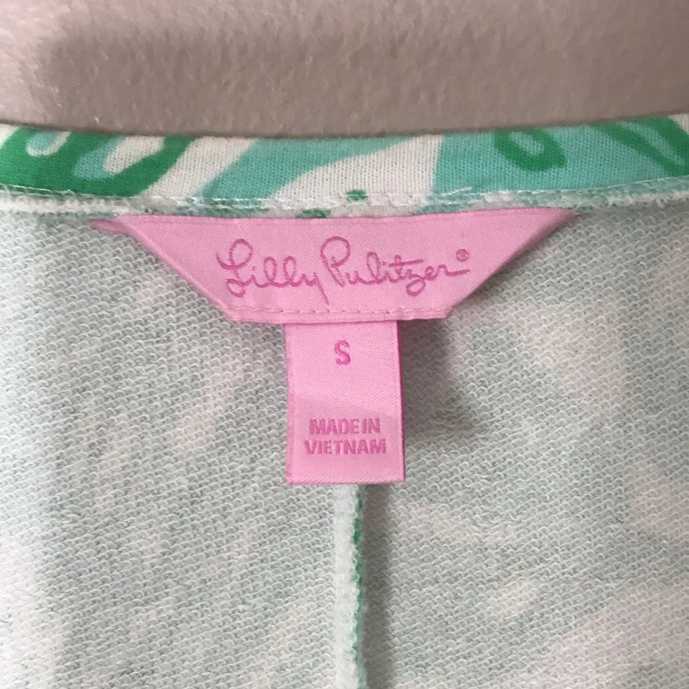 Lilly Pulitzer cotton green bungle in the jungle pullover v-neck dress small - Image 8