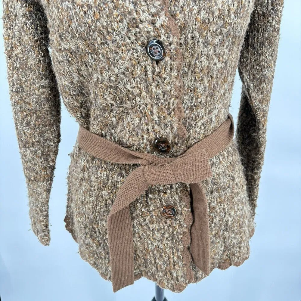 Tweeds Jacket Sweater Womens Size Medium Button Front V - Image 3