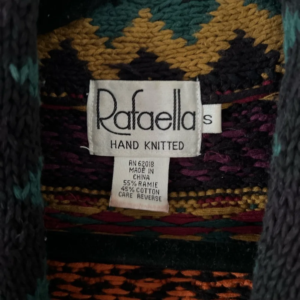 Vintage Rafaella Hand Knitted Multicolor Vest - Image 3