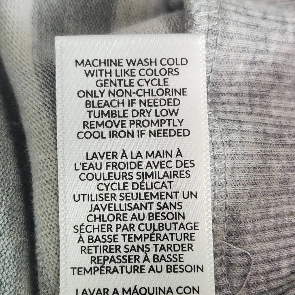 Splendid Gray and White Stripe Long Sleeve Knit Top Size Large Gray Pullover - Image 9