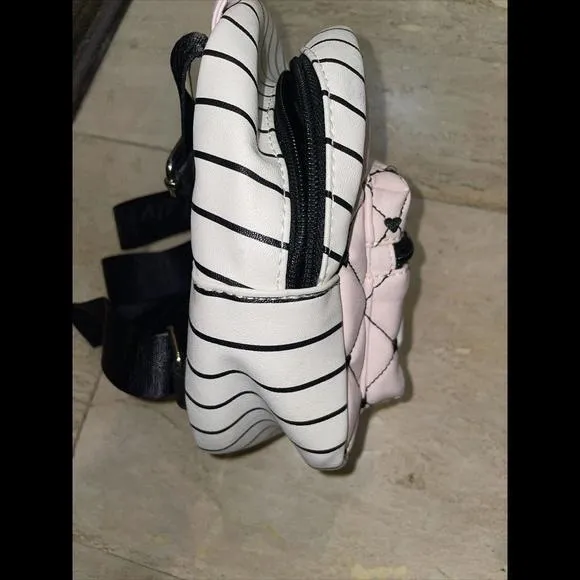 Betsy Johnson Luv Betsy Backpack Black &‎ Pink Bag Purse 7x7x3” - Image 8