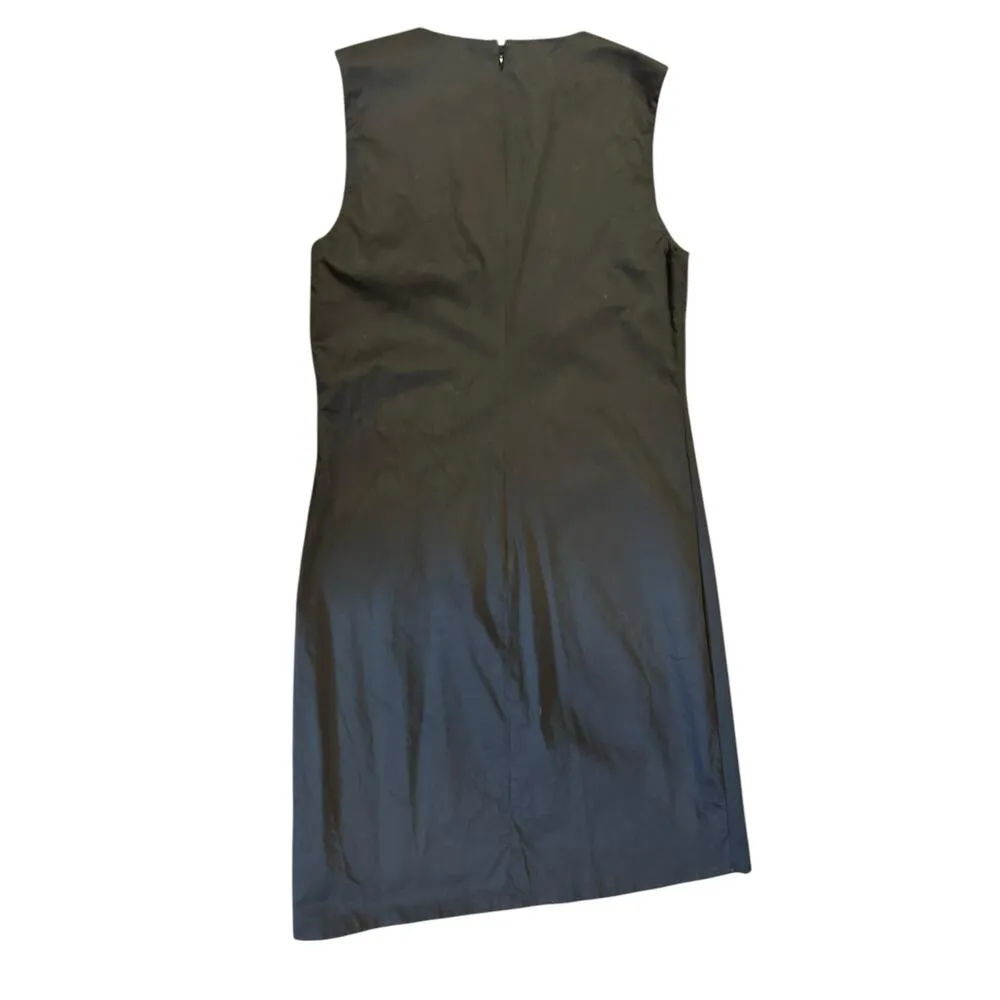 PERSIFOR Black Sleeveless Embroidered Tweed Woven Textile Dress Women's SMALL - Image 2