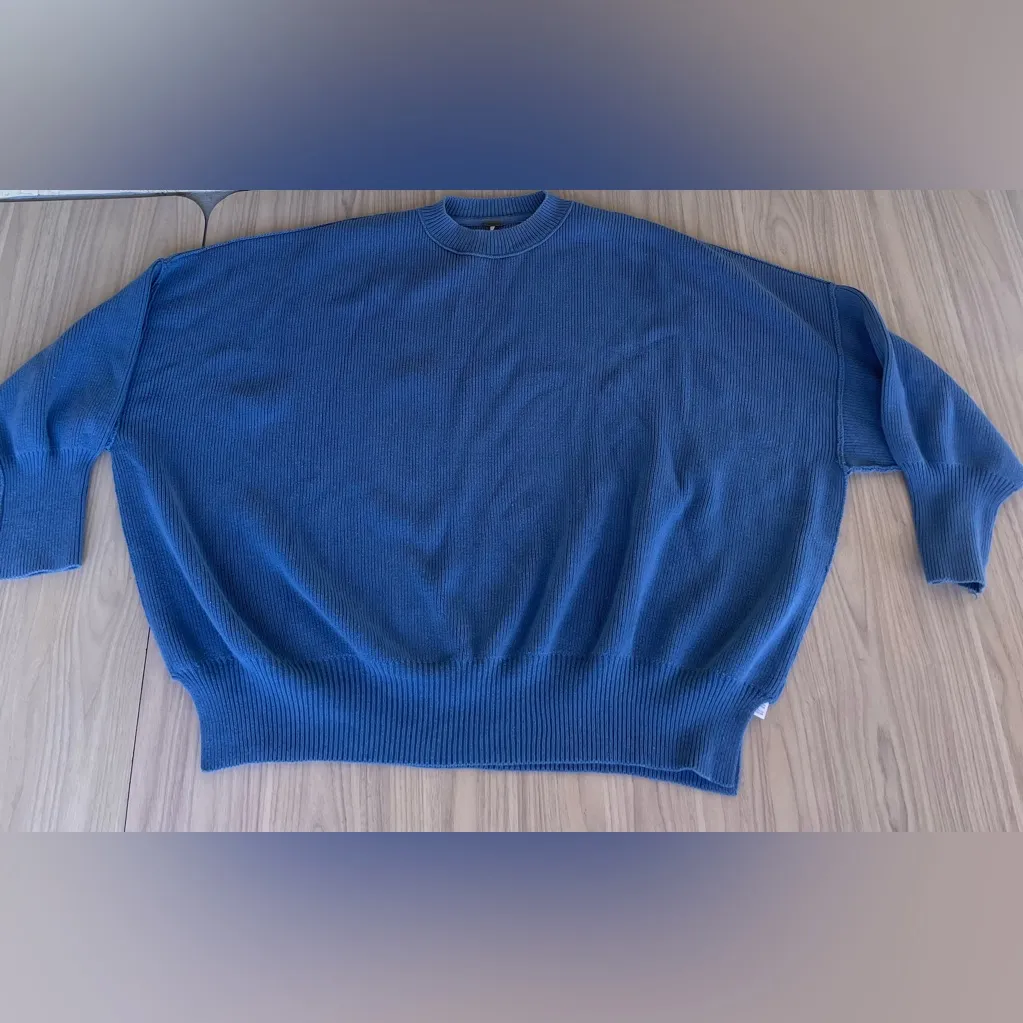 Free People Blue Cowl Neck Sweater - Image 7