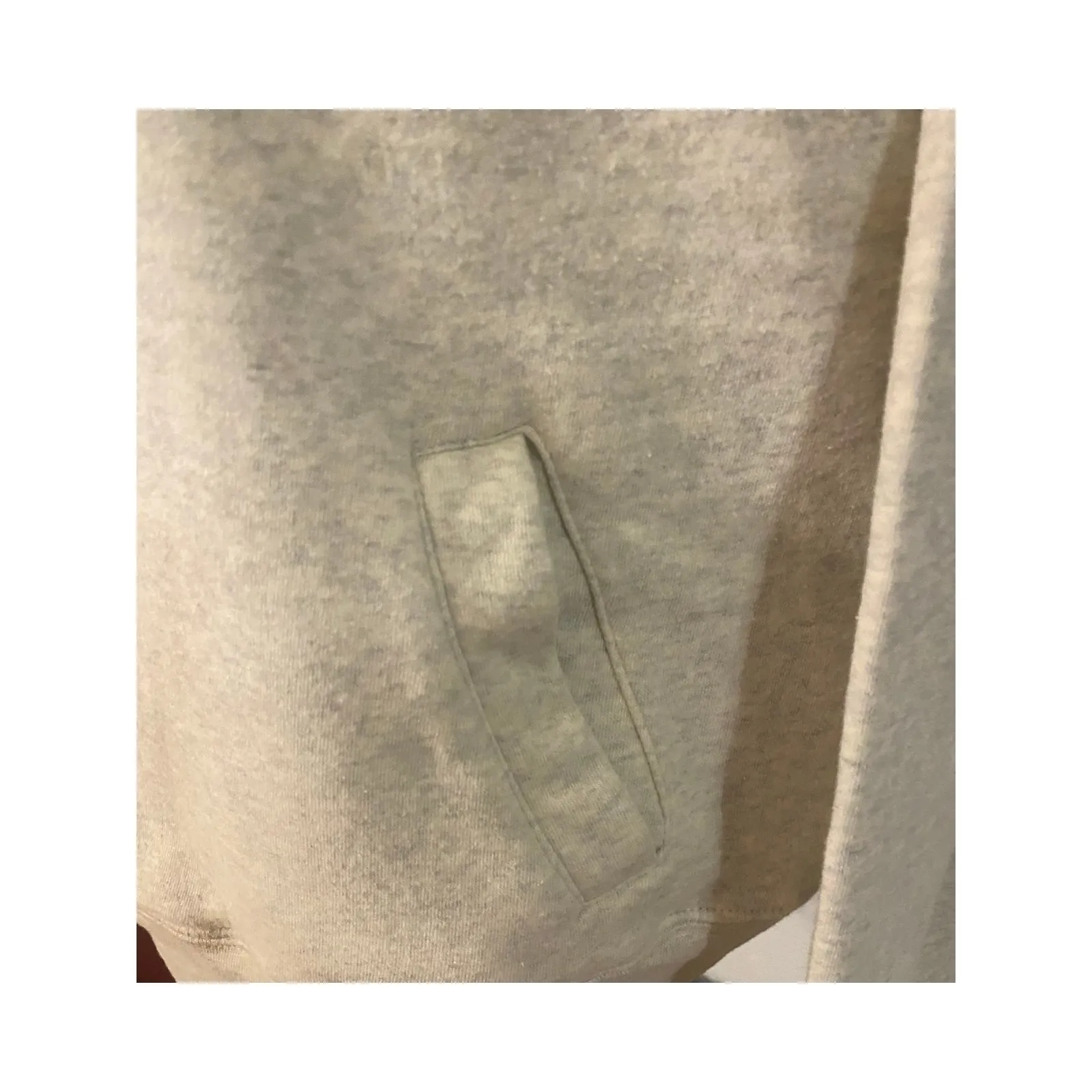 Ron Jon Surf Shop Gray Quarter Zip Pullover Sweatshirt Logo Patch Large Cozy - Image 9